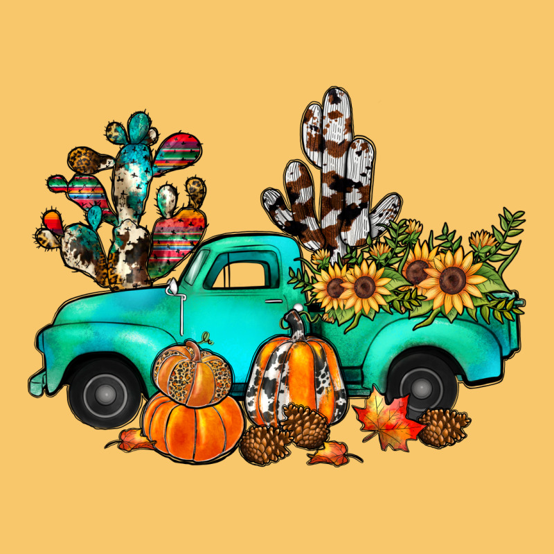 Cactus Pumpkin Truck Fall Vintage Hoodie by JahusDesignShop | Teevron