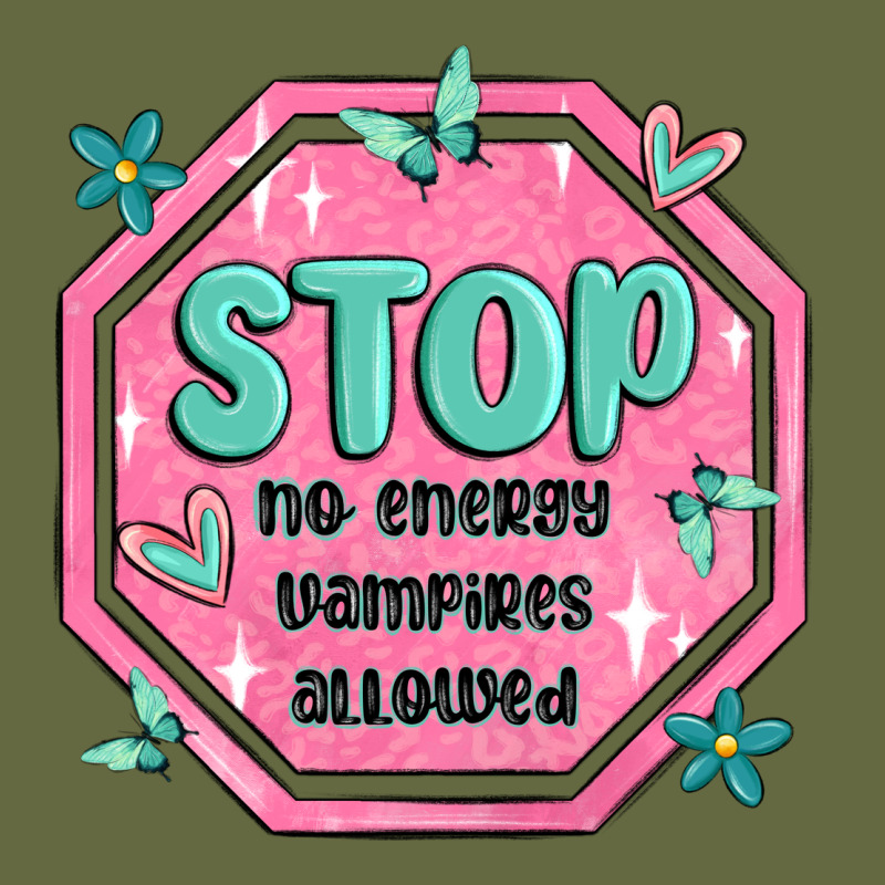 Stop No Energy Vampires Allowed Long Sleeve Tee by MaliasSmallBusiness | Teevron