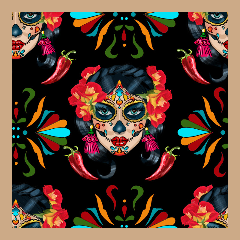 Sugar Skull Seamless Pattern Vintage Hoodie by BundleAndBundleShop | Teevron