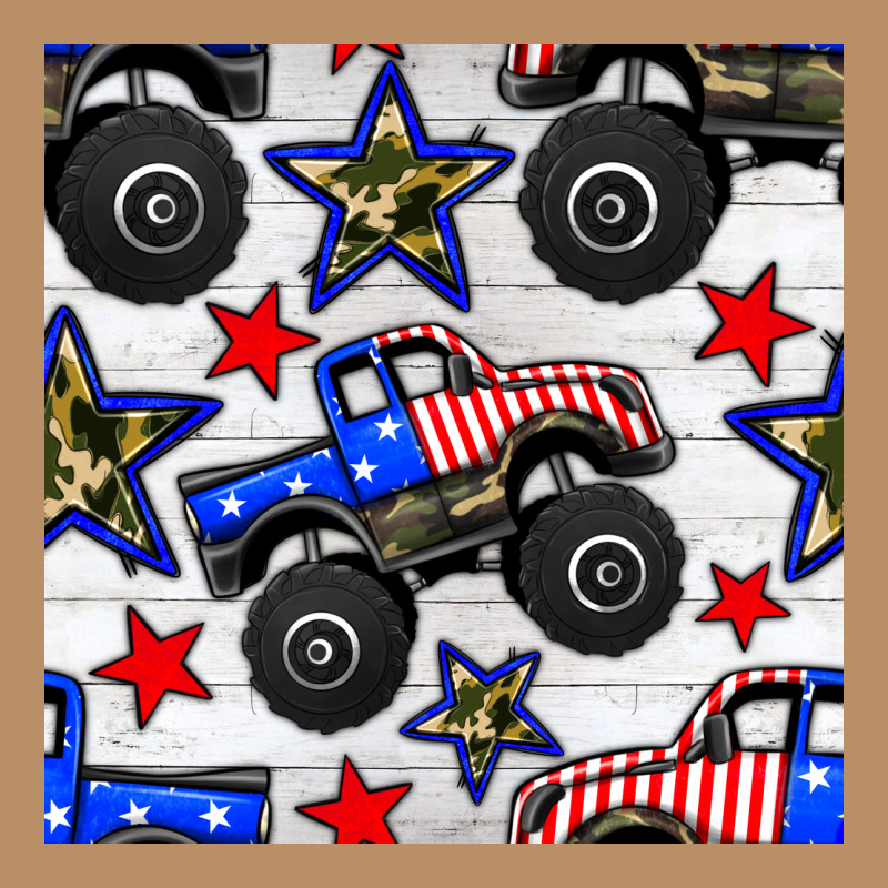 Usa Monster Truck Seamless Pattern Vintage Hoodie by BundleAndBundleShop | Teevron