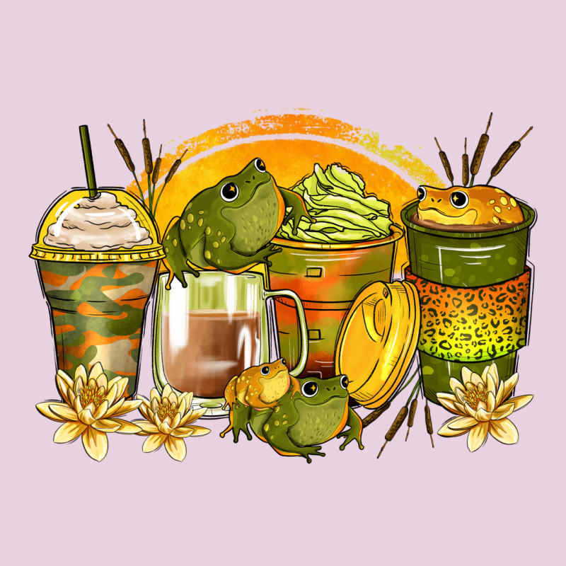 Frog Coffee Cups Ladies Tee by Zillion Design Studio | Teevron
