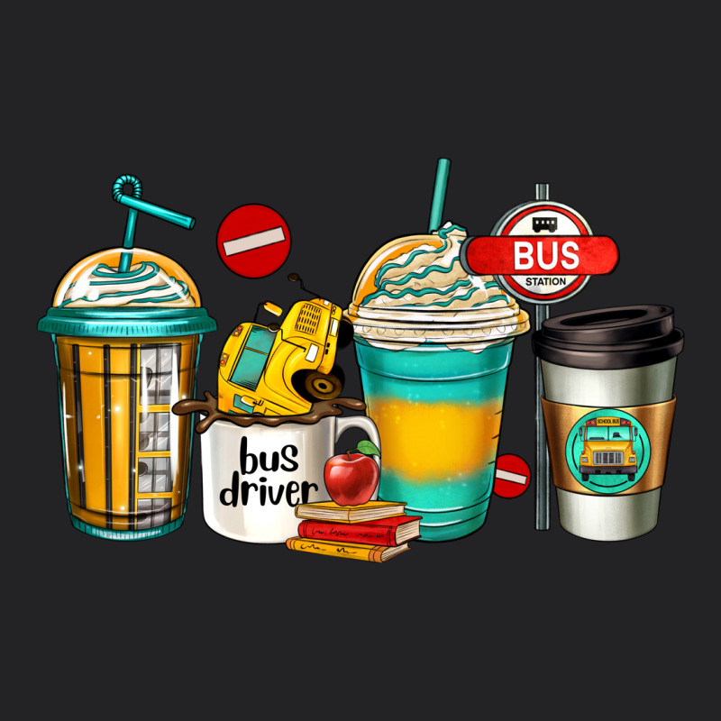 School Bus Driver Coffee Cups Vintage Tee by Jasminsmagicworld | Teevron