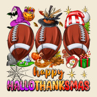 Happy Hallothanksmas Football Premium Hoodie | Teevron