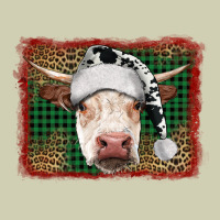 Christmas Cow With Background Heavy Core Tee | Teevron