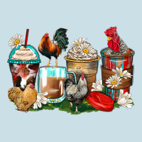 Rooster Coffee Cups Ladies Tee | Teevron
