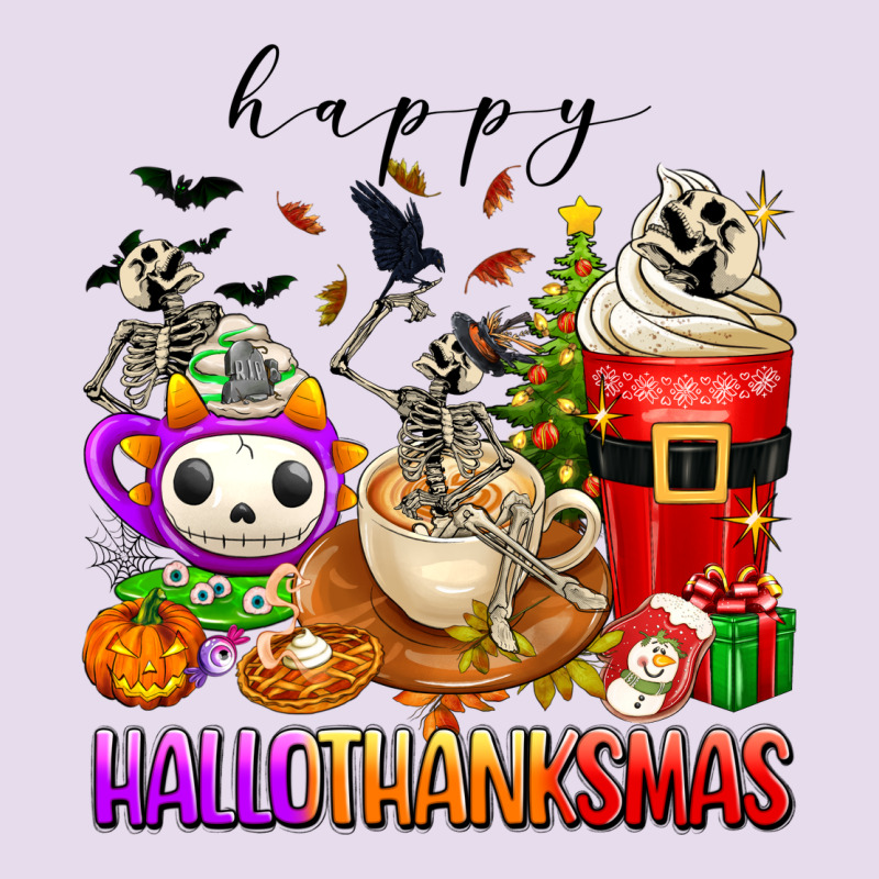 Happy Hallothanksmas Skeleton Coffee Cups Premium Hoodie by texasbilliewilder | Teevron