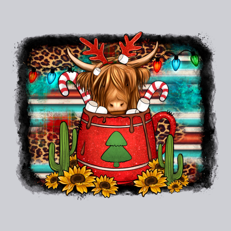 Hot Coco Christmas Highland Cow With Background Heavyweight Sweatshirt by Jasminsmagicworld | Teevron