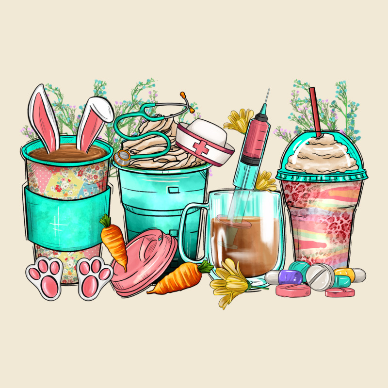 Easter Nurse Coffee Cups Ladies Tee by Zillion Design Studio | Teevron