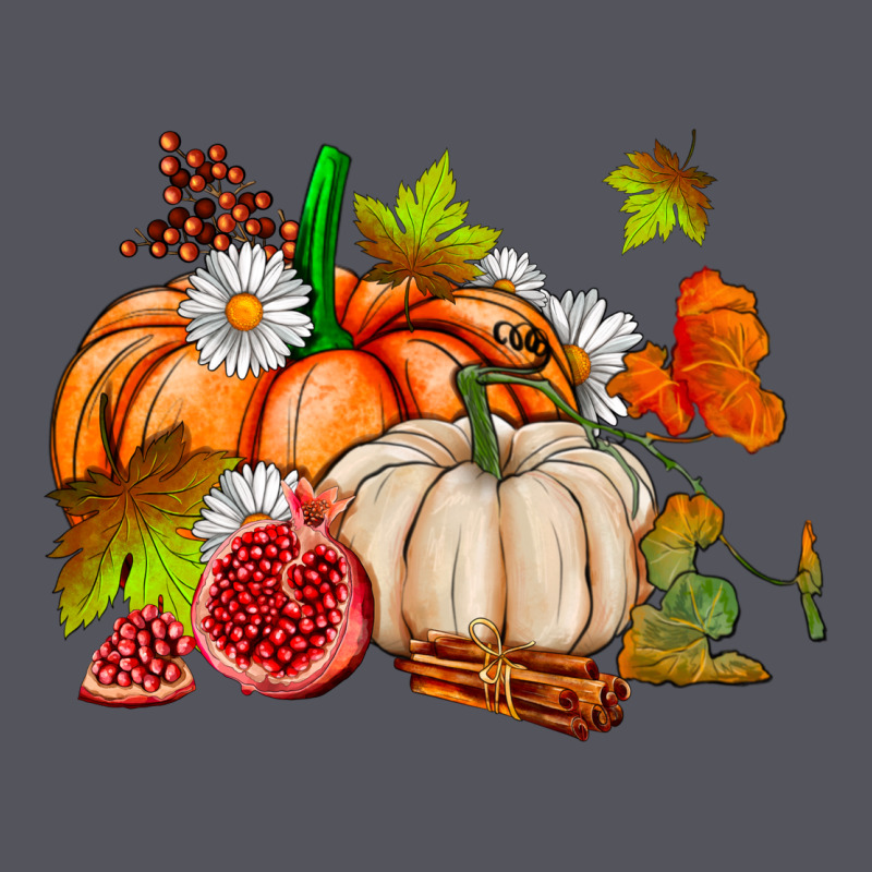 Pumpkins Daisies And Fall Leaf's Ado Vintage Hoodie by AdoDesignShop | Teevron