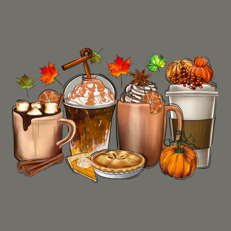 Pumpkin Spice Coffee Cups Premium Hoodie by texasbilliewilder | Teevron