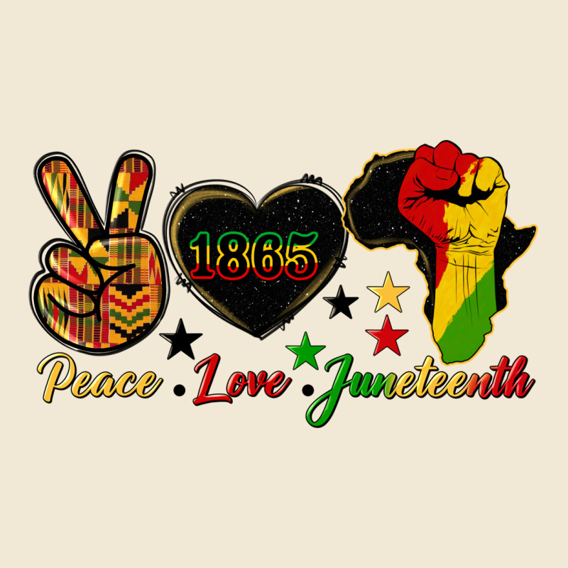 Peace Love Juneteenth Raised Fist Premium Tee by HRA Design Shop | Teevron