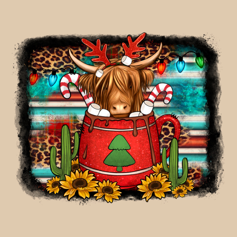 Hot Coco Christmas Highland Cow With Background Heavyweight Sweatshirt by Jasminsmagicworld | Teevron