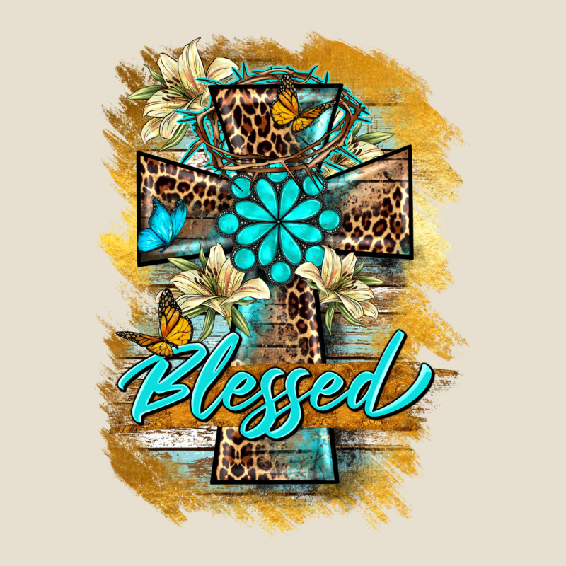 Western Cross Blessed Lily Butterfly Urban Heavy Tee by BarkalooDesign | Teevron