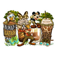 Safari Cartoon Characters Coffee Cups Ladies Tee | Teevron