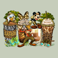 Safari Cartoon Characters Coffee Cups Ladies Tee | Teevron