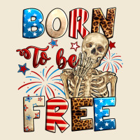 Born To Be Free With Skeleton 4th Of July Premium Tee | Teevron
