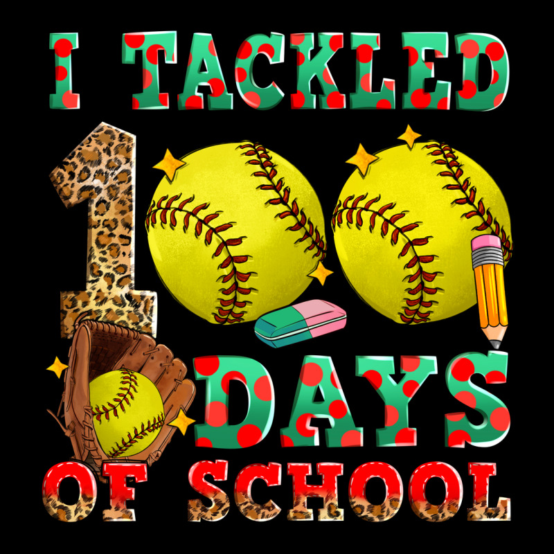 I Tackled 100 Days Of School Softball Heavy Core Tee by Zillion Design Studio | Teevron