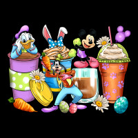 Easter Cartoon Characters Coffee Cups Ladies Tee | Teevron