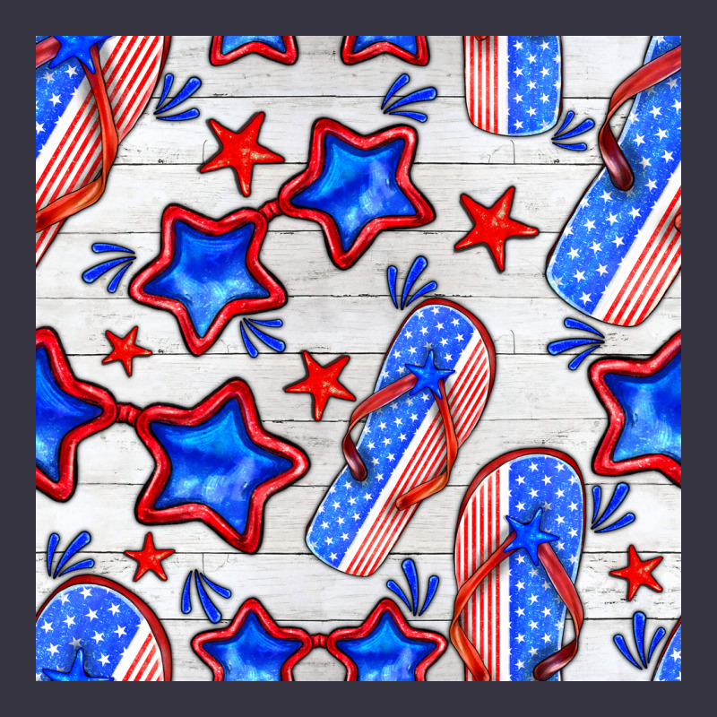 4th Of July Flip Flops Seamless Pattern Vintage Hoodie by BundleAndBundleShop | Teevron