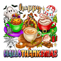 happy hallothanksmas coffee cups with ghost turkey | Teevron