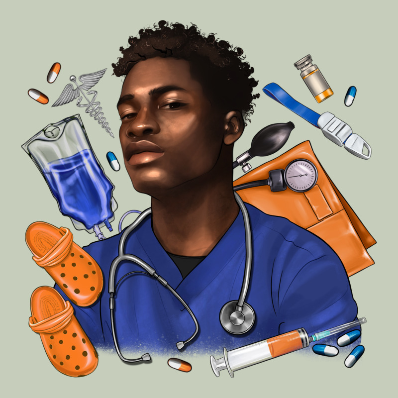 Afro Man Nurse Ladies Tee by texasbilliewilder | Teevron