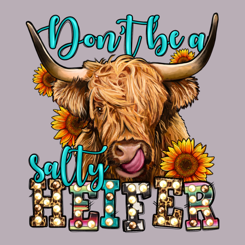 Don't Be A Salty Heifer Long Haired Cow Vintage Tee by Jasminsmagicworld | Teevron