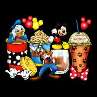 Cartoon Characters Coffee Cups Ladies Tee | Teevron