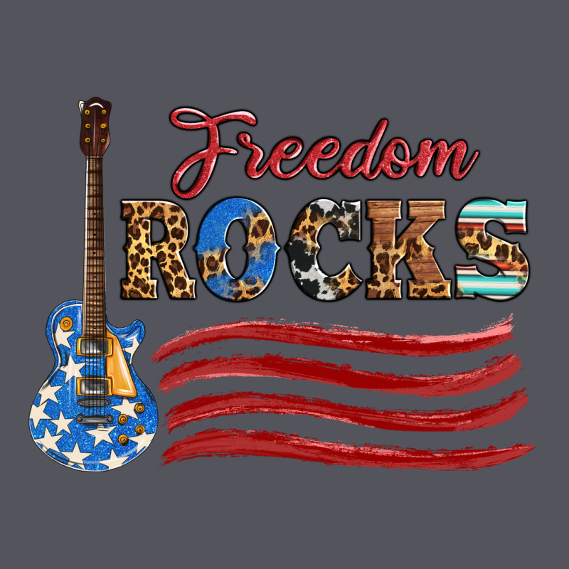 Freedom Rocks With Guitar Vintage Hoodie by Artiststas | Teevron