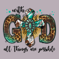 With God All Things Are Possible Gemstone Cross Vintage Tee | Teevron