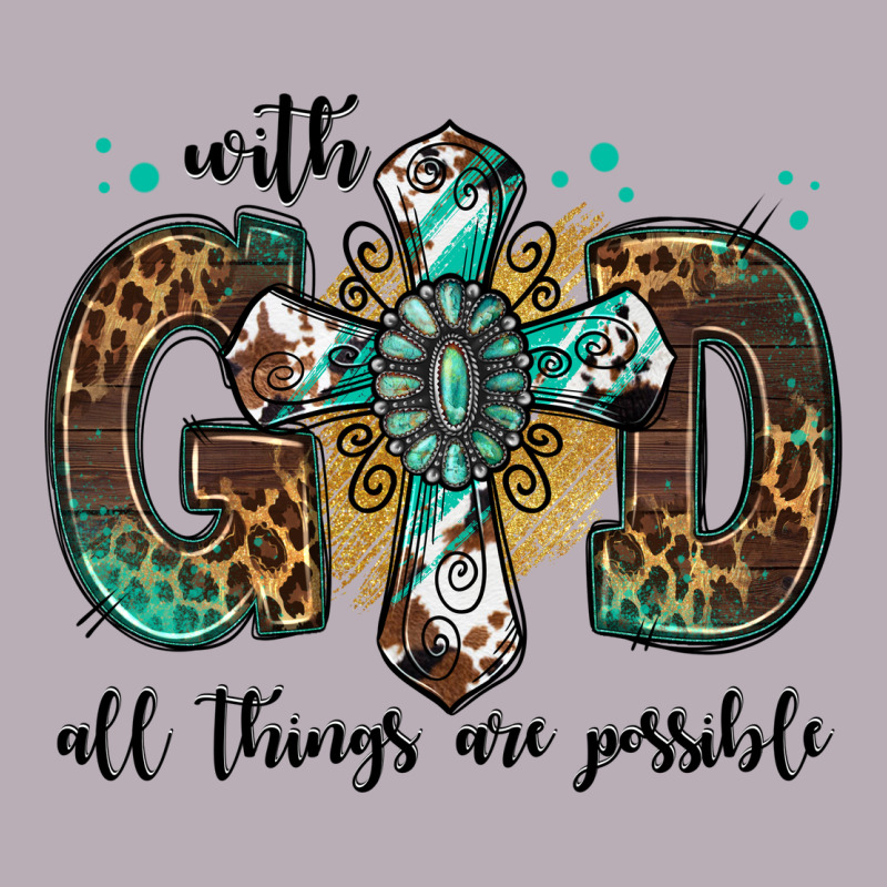 With God All Things Are Possible Gemstone Cross Vintage Tee by Jasminsmagicworld | Teevron