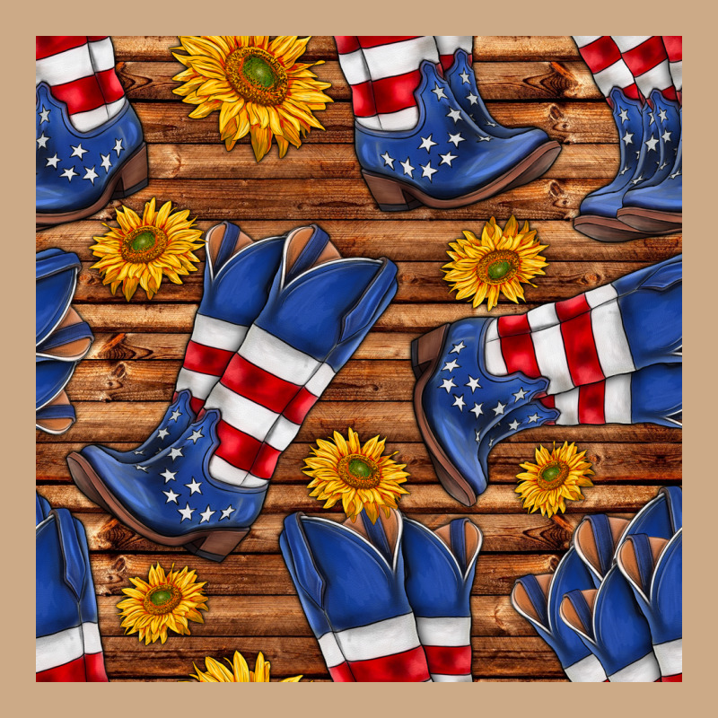 America Western Boots And Sunflower Seamless Pattern Vintage Hoodie by BundleAndBundleShop | Teevron