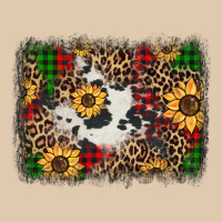 Distressed Christmas Sunflowers Leopard Cowhide Background Heavyweight Sweatshirt | Teevron