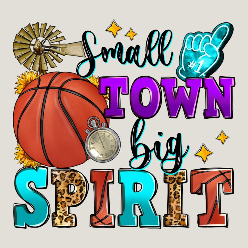 Small Town Big Spirit Basketball Heavy Core Tee by Zillion Design Studio | Teevron