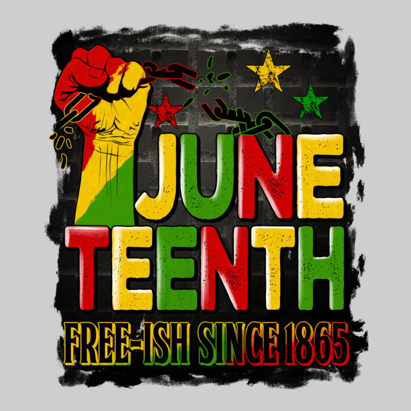 Juneteenth Fist Free Ish Since 1865 With Background Premium Tee by HRA Design Shop | Teevron