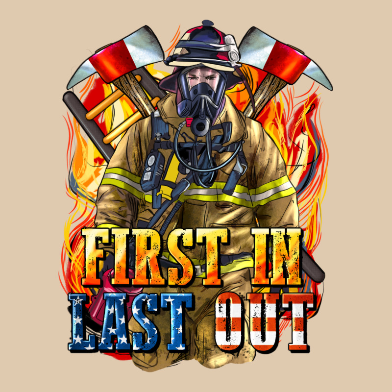 First In Last Out American Firefighter Heavyweight Sweatshirt by LillyAllenDesigns | Teevron