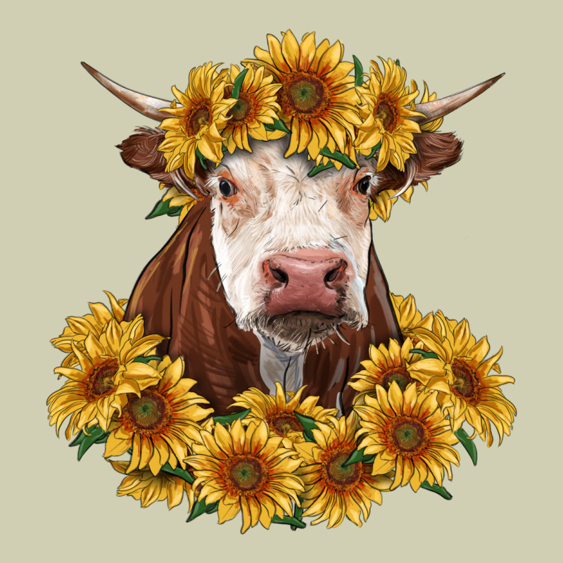 Hereford Cow With Sunflowers Heavy Core Tee by RanaPortraitStore | Teevron