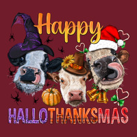 Happy Hallothanksmas Cows Zipper Hoodie | Teevron