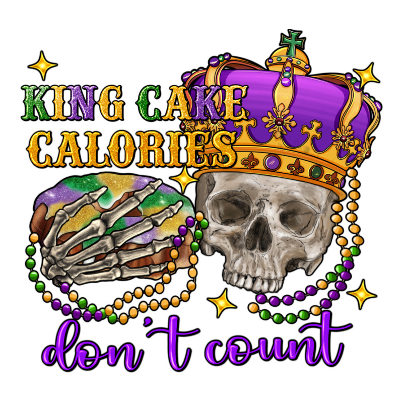 King Cake Calories Don't Count Skull Premium Tee by FaDigitalArtStudio | Teevron