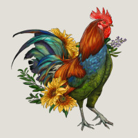 Rooster With Sunflowers Heavy Core Tee | Teevron