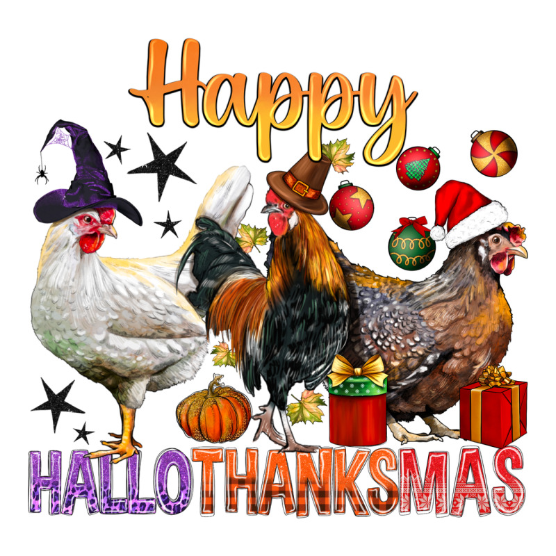 Happy Hallothanksmas Chick Zipper Hoodie by BundleAndBundleShop | Teevron