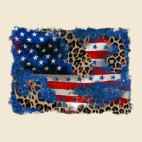 Leopard Glitter American Flag 4th Of July Premium Tee | Teevron