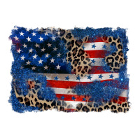 Leopard glitter American flag 4th of july | Teevron