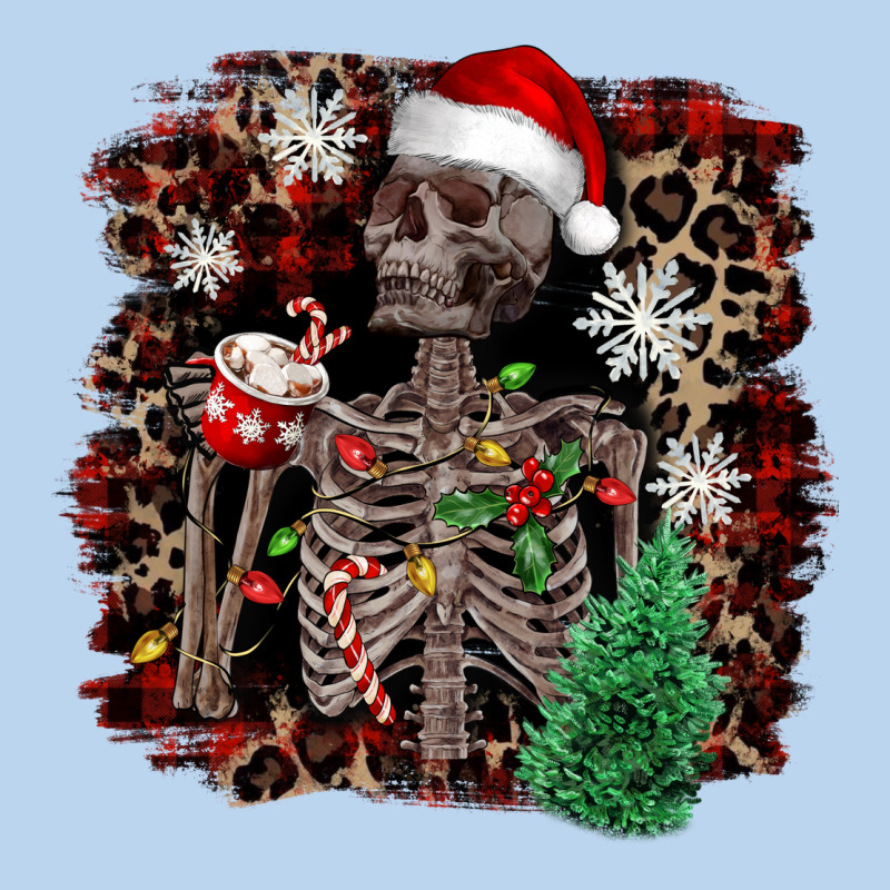 Skeleton With Coffee Cup Christmas Classic Tee by NancyCooperArtShop | Teevron