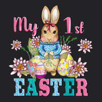 My First Easter With Baby Bunny And Eggs Vintage Tee | Teevron