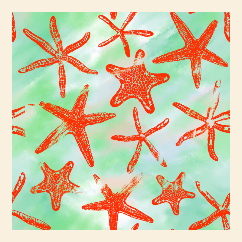 Starfish Seamless Pattern Vintage Hoodie by BundleAndBundleShop | Teevron