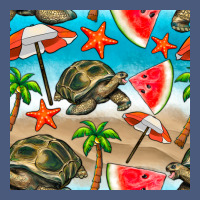 Tortoise Watermelon Beach Seamless Pattern Vintage Hoodie | Teevron