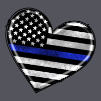 American Thin Blue Line Flag Vintage Hoodie | Teevron