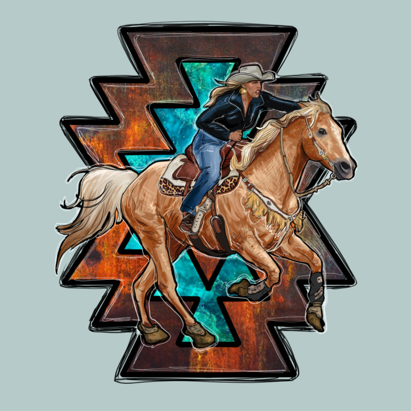 Cowgirl With Aztec Heavy Core Tee by RanaPortraitStore | Teevron