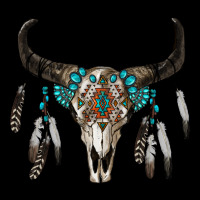 Boho Bull Skull Heavy Core Tee | Teevron