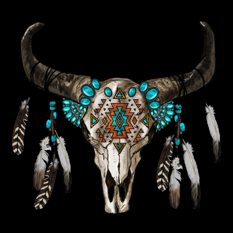Boho Bull Skull Heavy Core Tee by RanaPortraitStore | Teevron